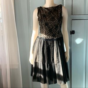 Vintage 60s Lace and Organza Party Dress FRAGILE